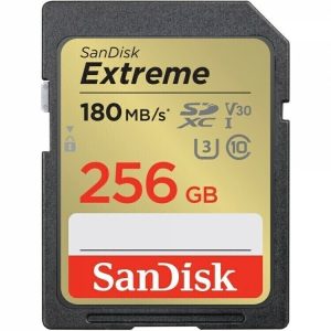 Cartão SDXC SanDisk Extreme UHS-I 256GB - 180MB/s (V30)