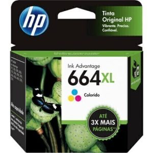 Cartucho de Tinta HP 664XL Colorido de Alto Rendimento Advantage Original