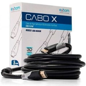 Cabo HDMI 5 Metros Versão 1.4 Com Filtro e Sem Malha